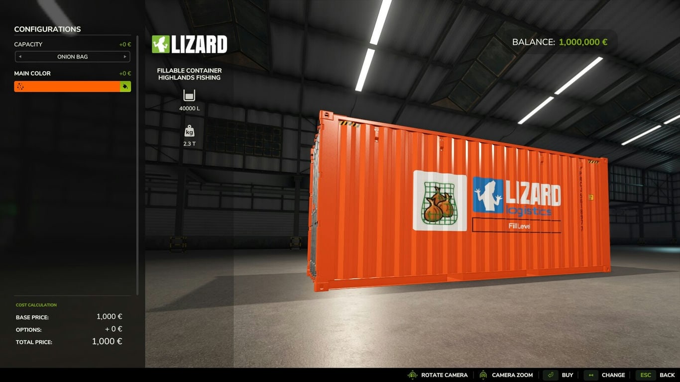 Мод Fillable Container FS25 v1.0.0.1 (1.14.x) ДЛЯ FARMING SIMULATOR 2025 thumbnail 3
