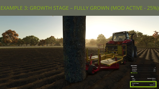 Мод Faster Growing Trees FS25 v1.0.0.0 (1.14.x) ДЛЯ FARMING SIMULATOR 2025