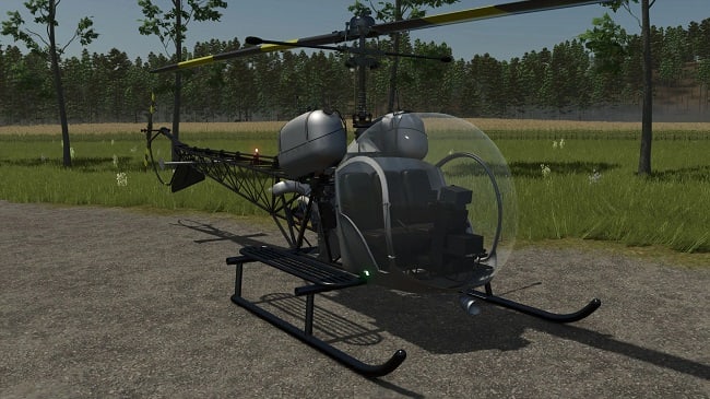 МОД Bell 47G FS25 v1.0.1.0 (1.15.x) ДЛЯ FARMING SIMULATOR 2025