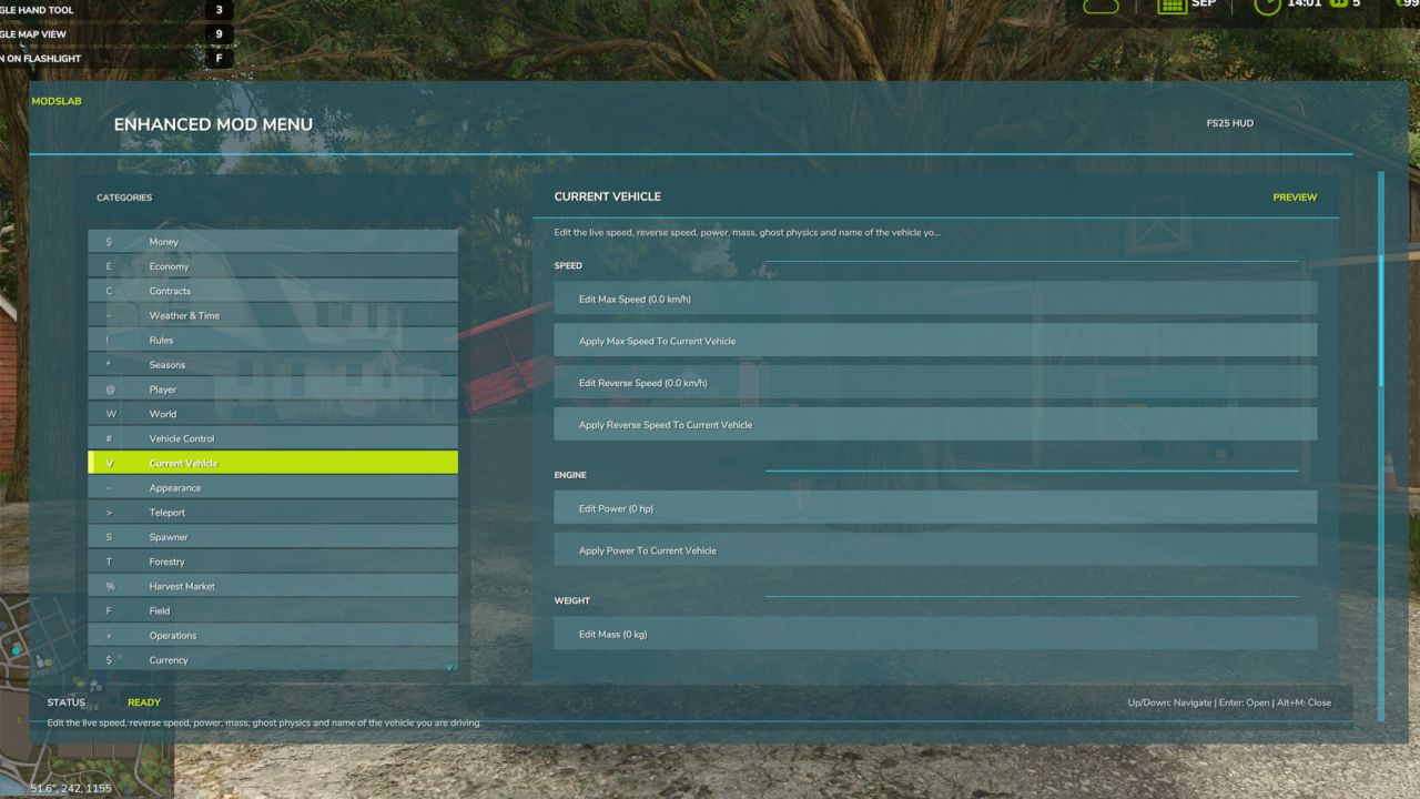 Мод Enhanced Mod / Cheat Menu v1.5.0.0 (1.18.x) ДЛЯ FARMING SIMULATOR 2025 thumbnail 2