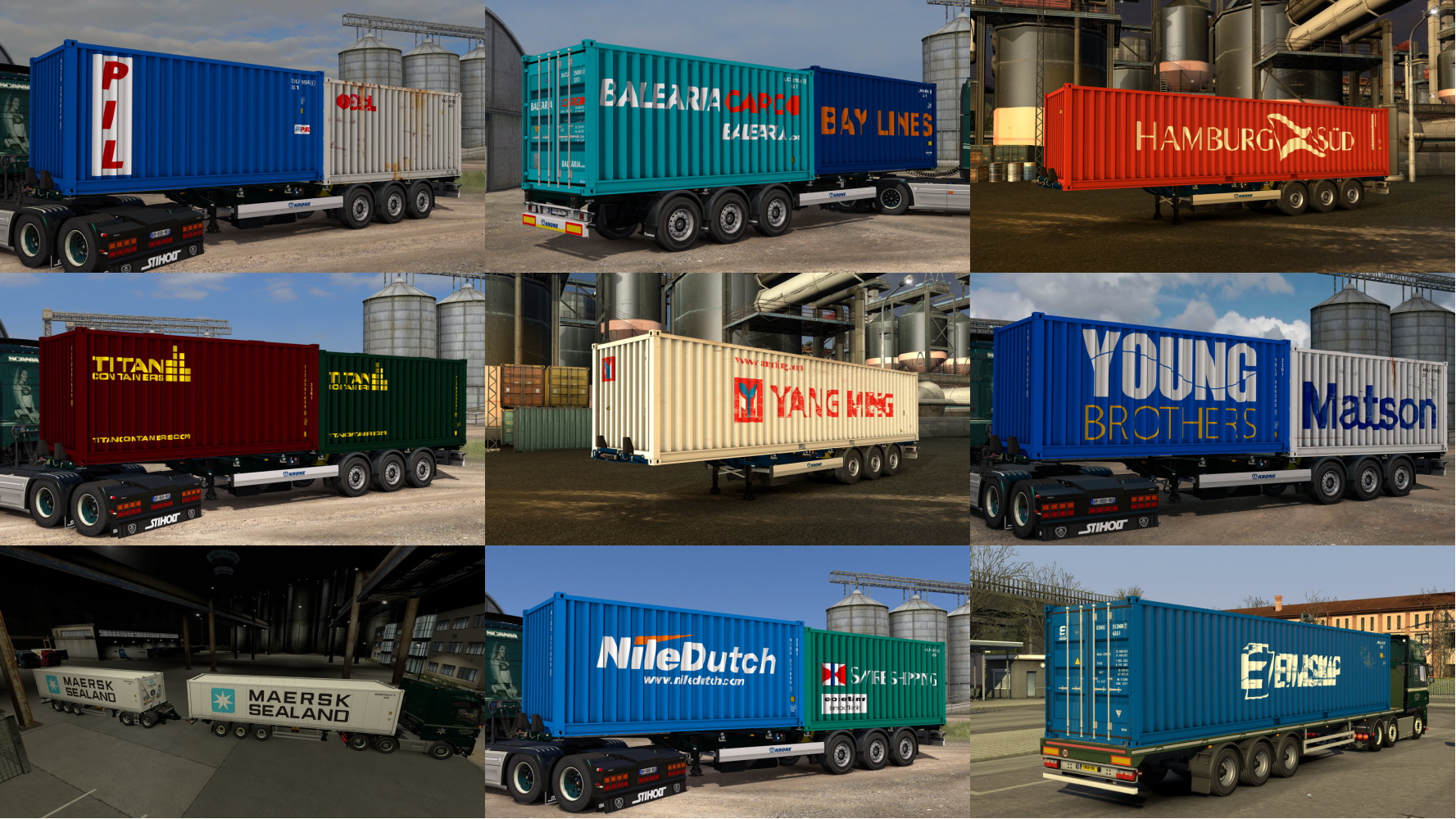 МОД Arnook Container Pack v21.2 ДЛЯ EURO TRUCK SIMULATOR 2