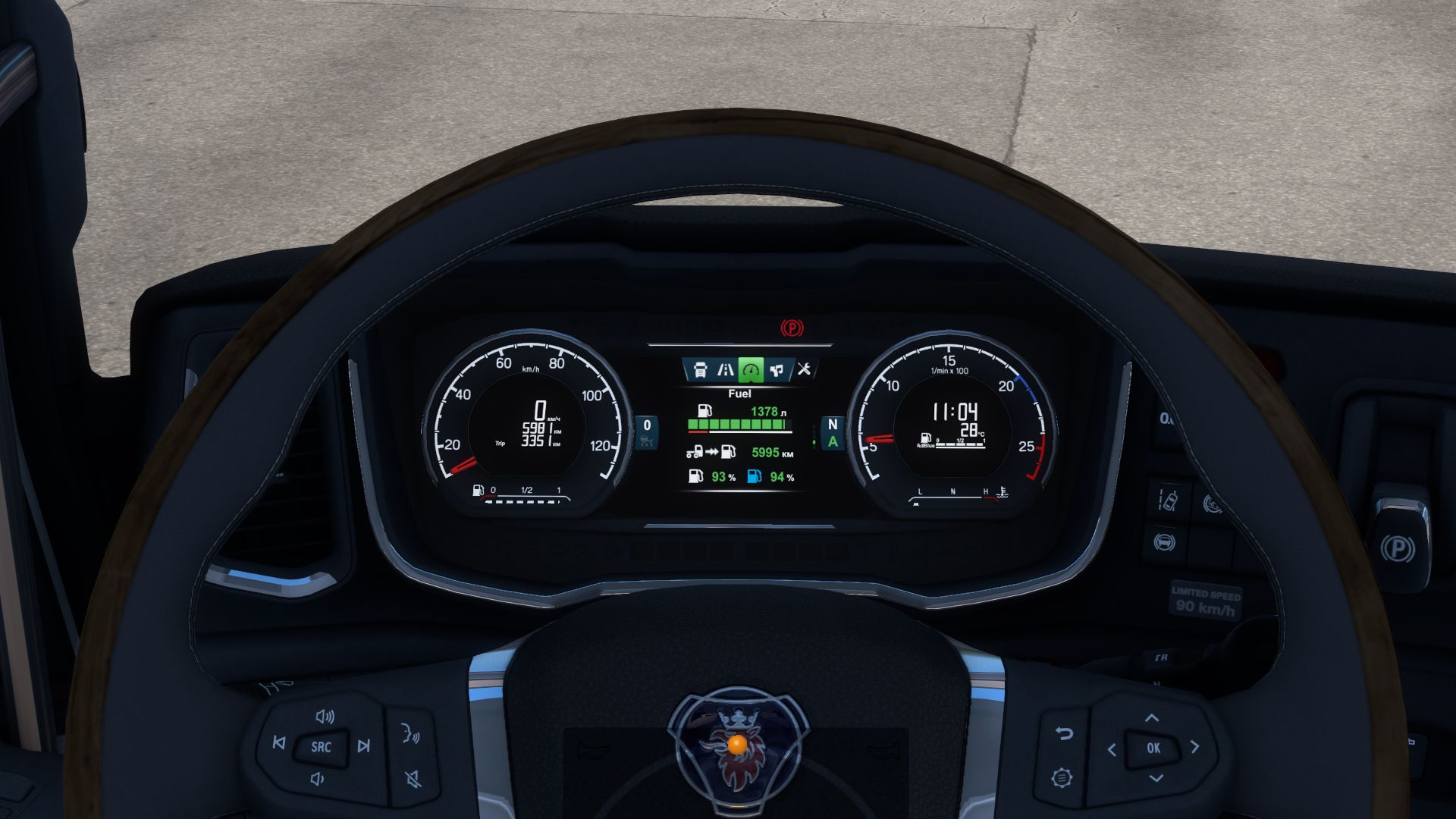 МОД Scania NG Improved Dashboard v5.2 ДЛЯ EURO TRUCK SIMULATOR 2