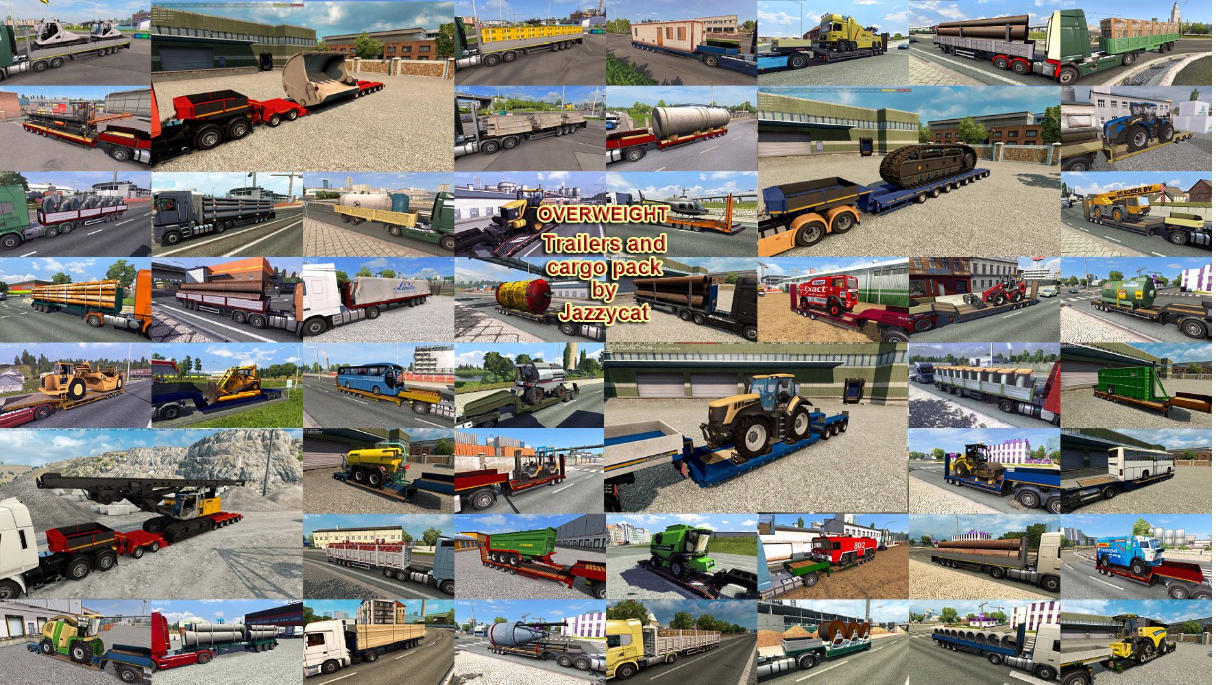 МОД Overweight trailers and cargo pack v11.10.3 ДЛЯ EURO TRUCK SIMULATOR 2