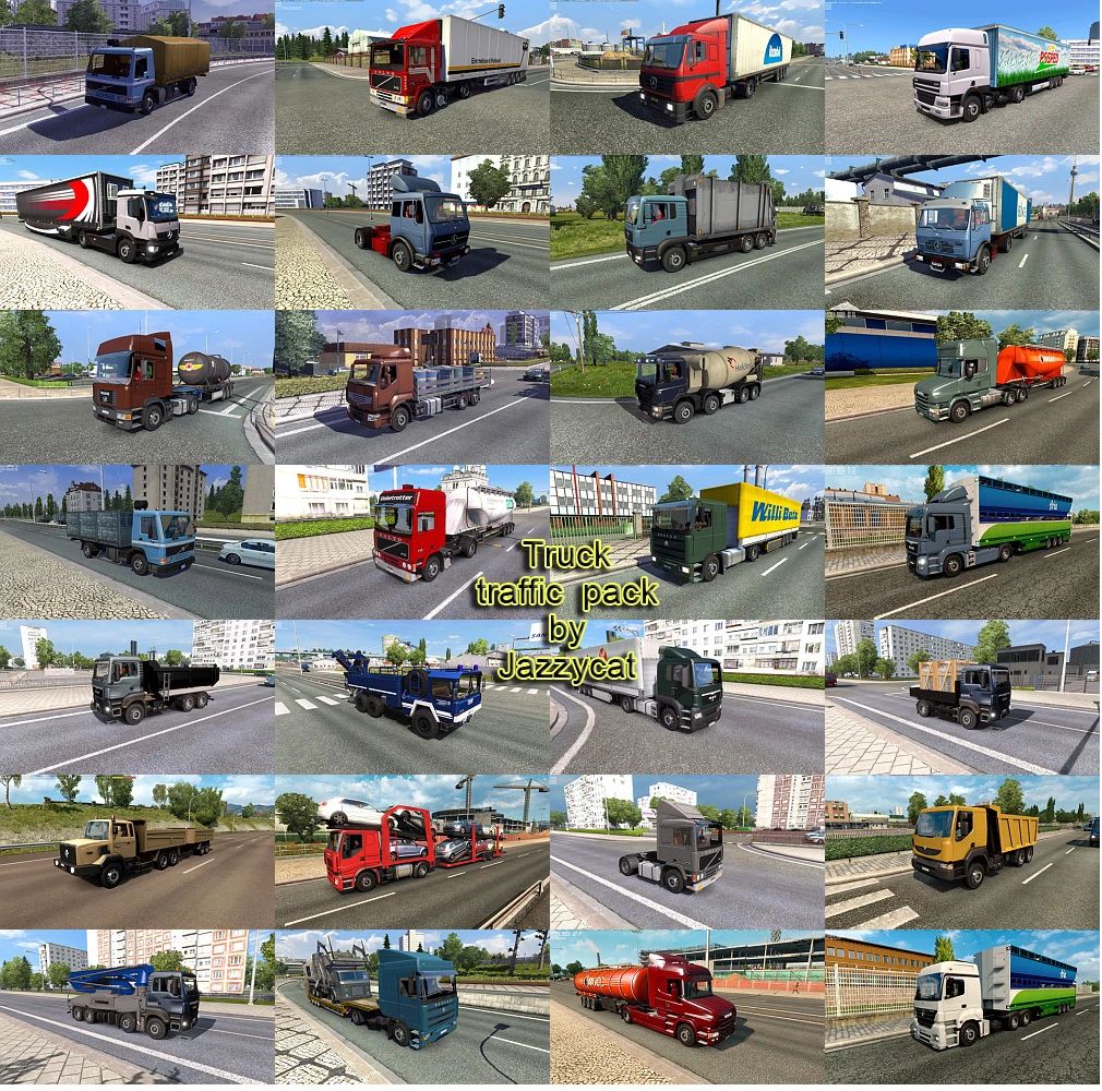 МОД Truck Traffic Pack v9.1.18 ДЛЯ EURO TRUCK SIMULATOR 2