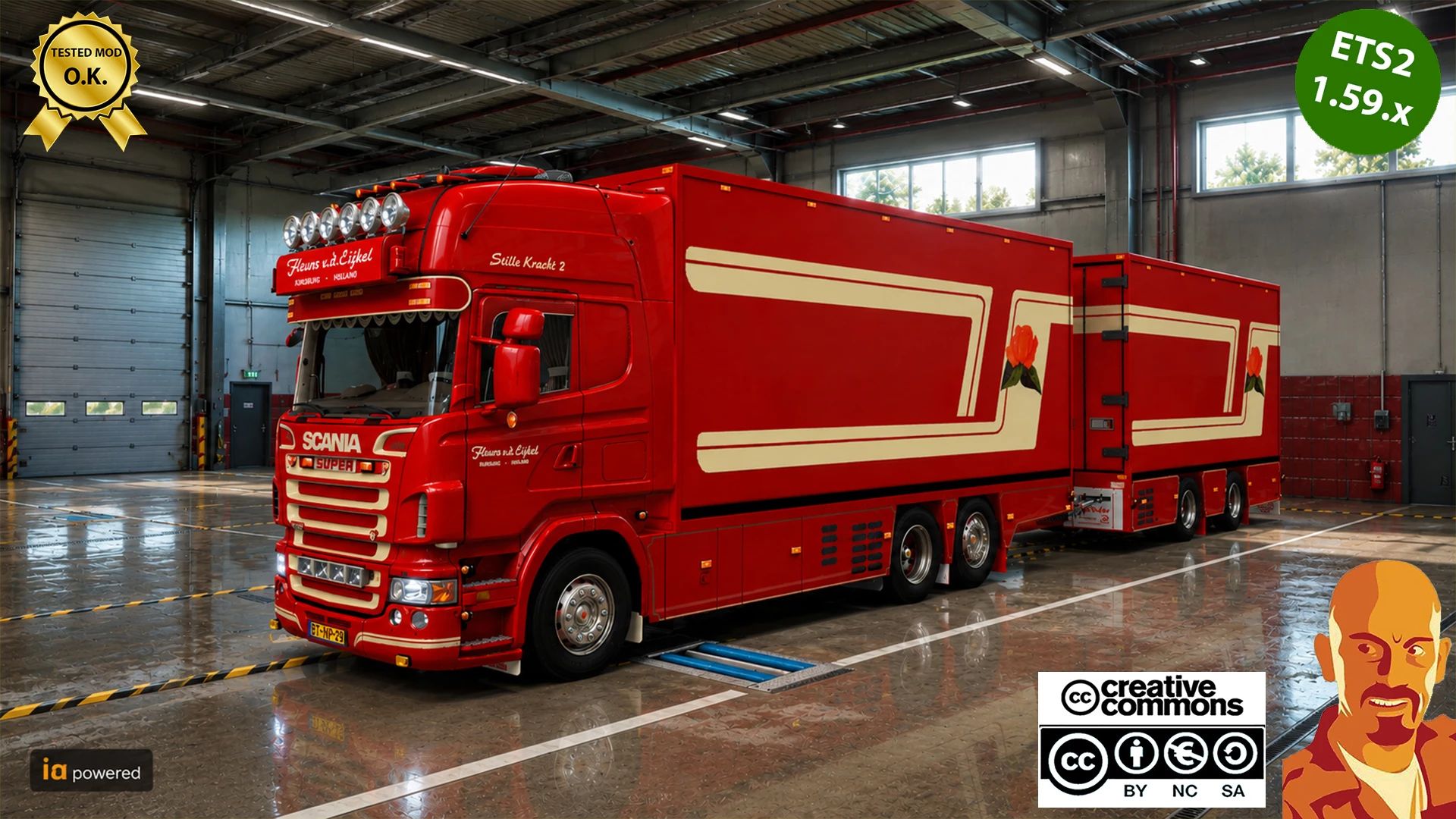 МОД Scania R620 Fleurs Tandem v2.0 ДЛЯ EURO TRUCK SIMULATOR 2 thumbnail 2