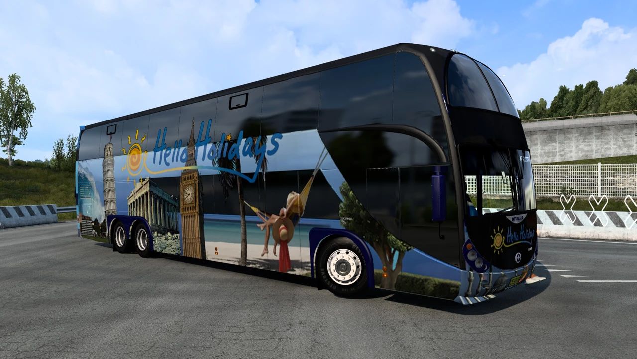 МОД BigBus traffic pack v2.0.16 ДЛЯ EURO TRUCK SIMULATOR 2
