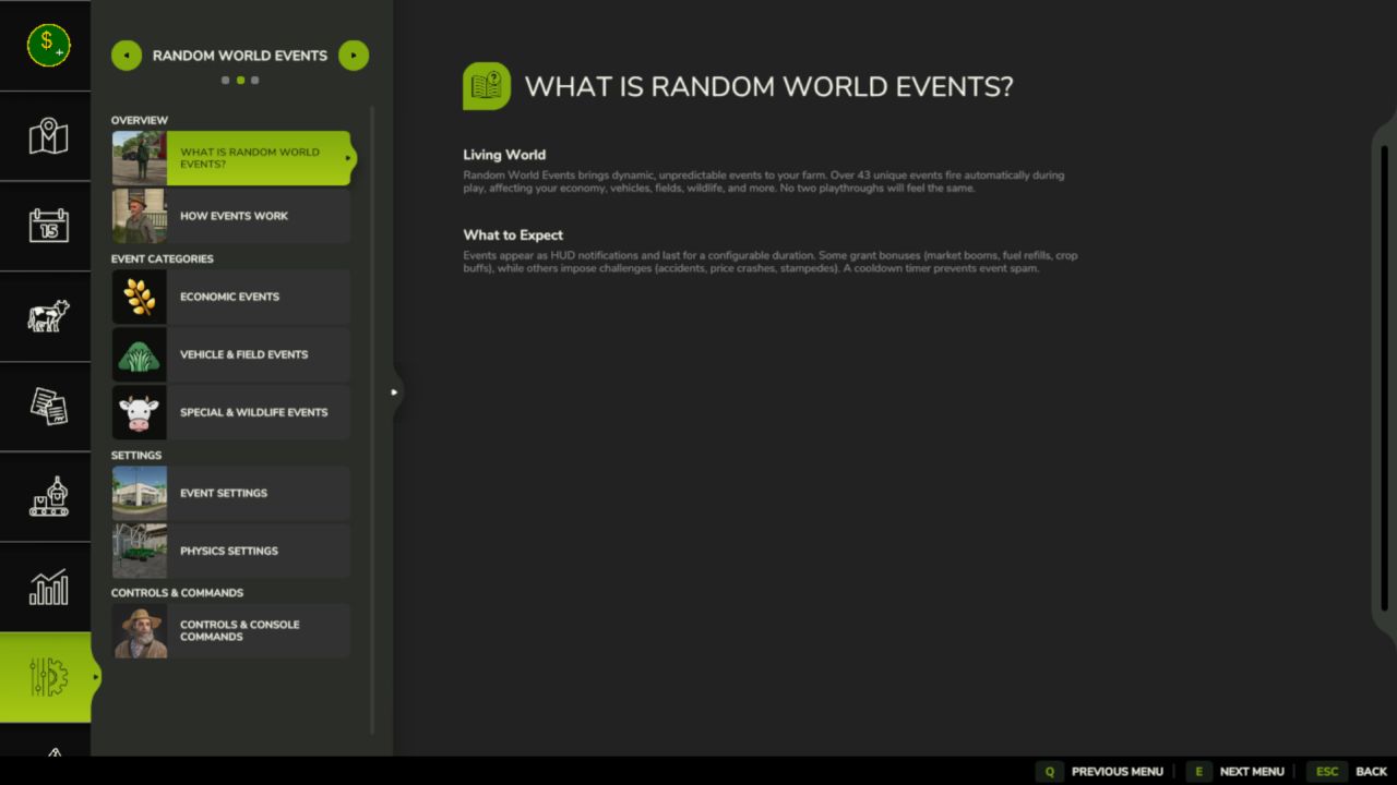 Мод Random World Events v2.1.6.0 (1.18.x) ДЛЯ FARMING SIMULATOR 2025 thumbnail 3