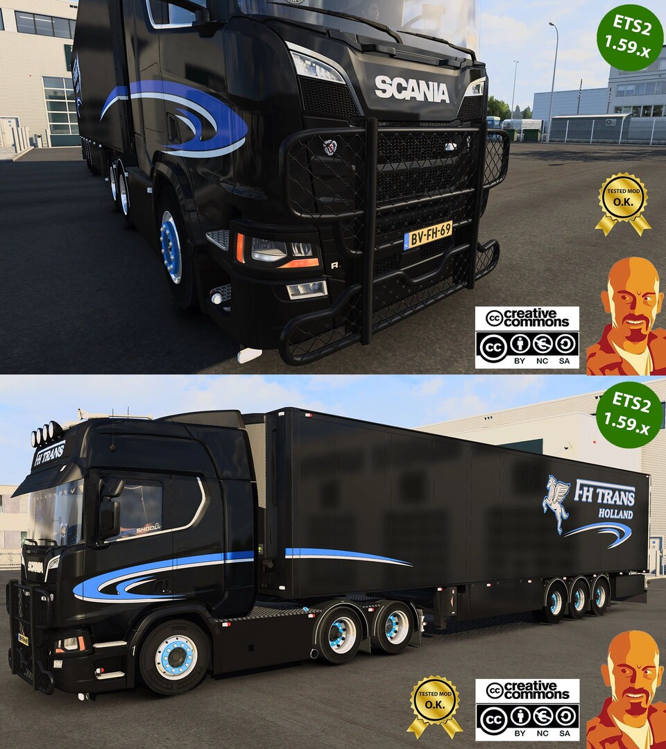 МОД Scania R580 FH Trans + trailer v1.0 ДЛЯ EURO TRUCK SIMULATOR 2 thumbnail 2