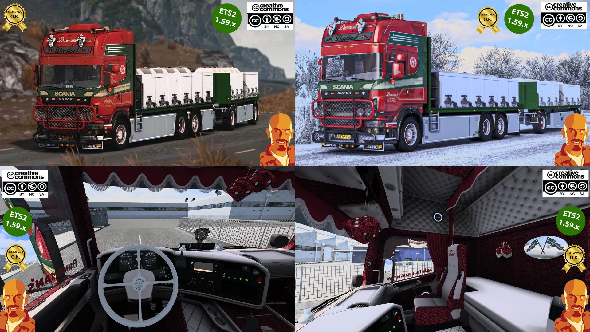 МОД Scania R650 Donslund + trailer v6.0 ДЛЯ EURO TRUCK SIMULATOR 2 thumbnail 2
