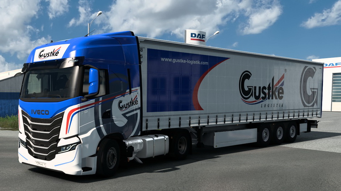 МОД Combo Skin Gustke Logistik v1.0 ДЛЯ EURO TRUCK SIMULATOR 2