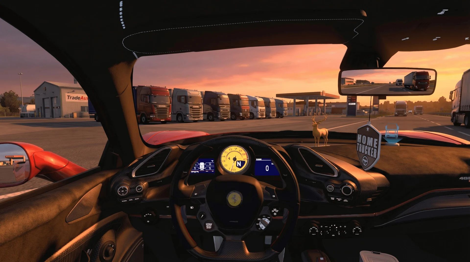 МОД Ferrari 488 2023 v1.2 ДЛЯ EURO TRUCK SIMULATOR 2 thumbnail 3