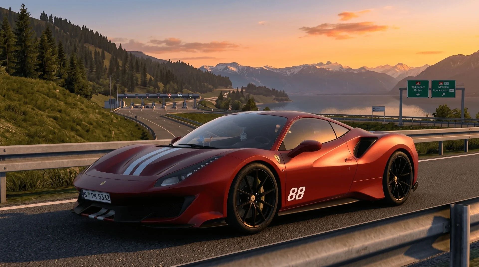 МОД Ferrari 488 2023 v1.2 ДЛЯ EURO TRUCK SIMULATOR 2