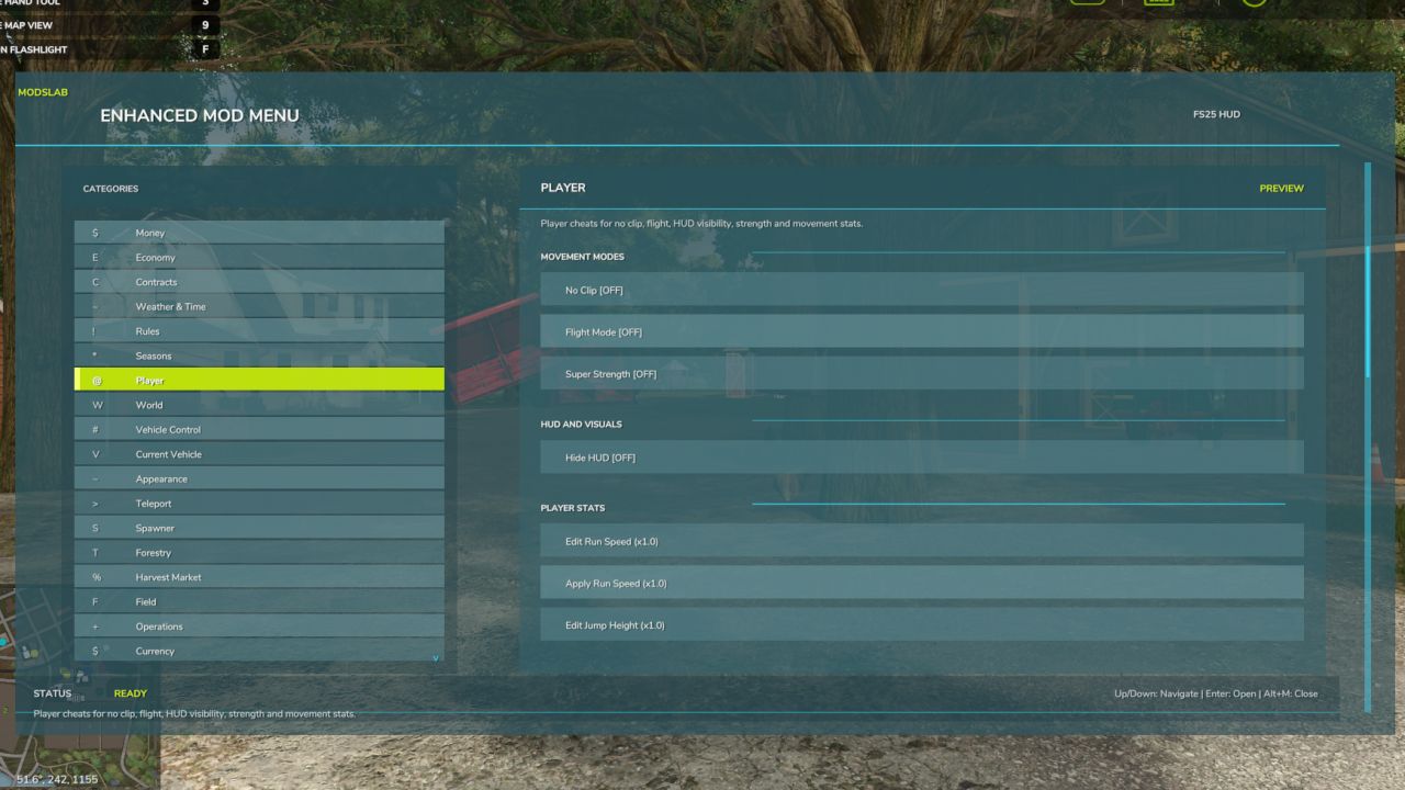 Мод Enhanced Mod / Cheat Menu v2.0.0.0 (1.19.x) ДЛЯ FARMING SIMULATOR 2025 thumbnail 2