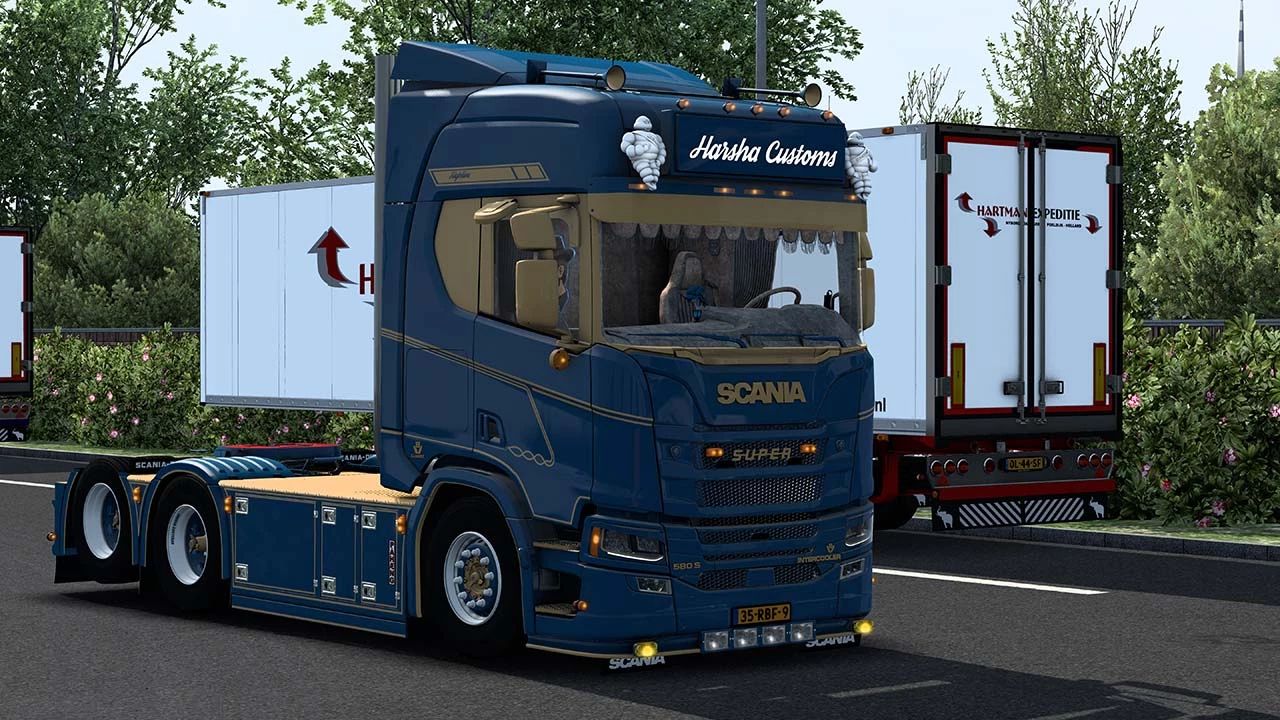 МОД Scania R580 Harsha Customs v8.0 ДЛЯ EURO TRUCK SIMULATOR 2