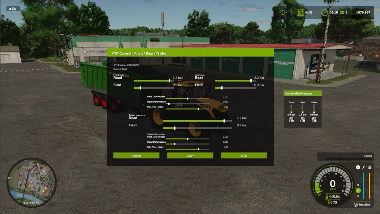 Мод Variable Tire Pressure v1.0.0.2 (1.19.x) ДЛЯ FARMING SIMULATOR 2025 thumbnail 2