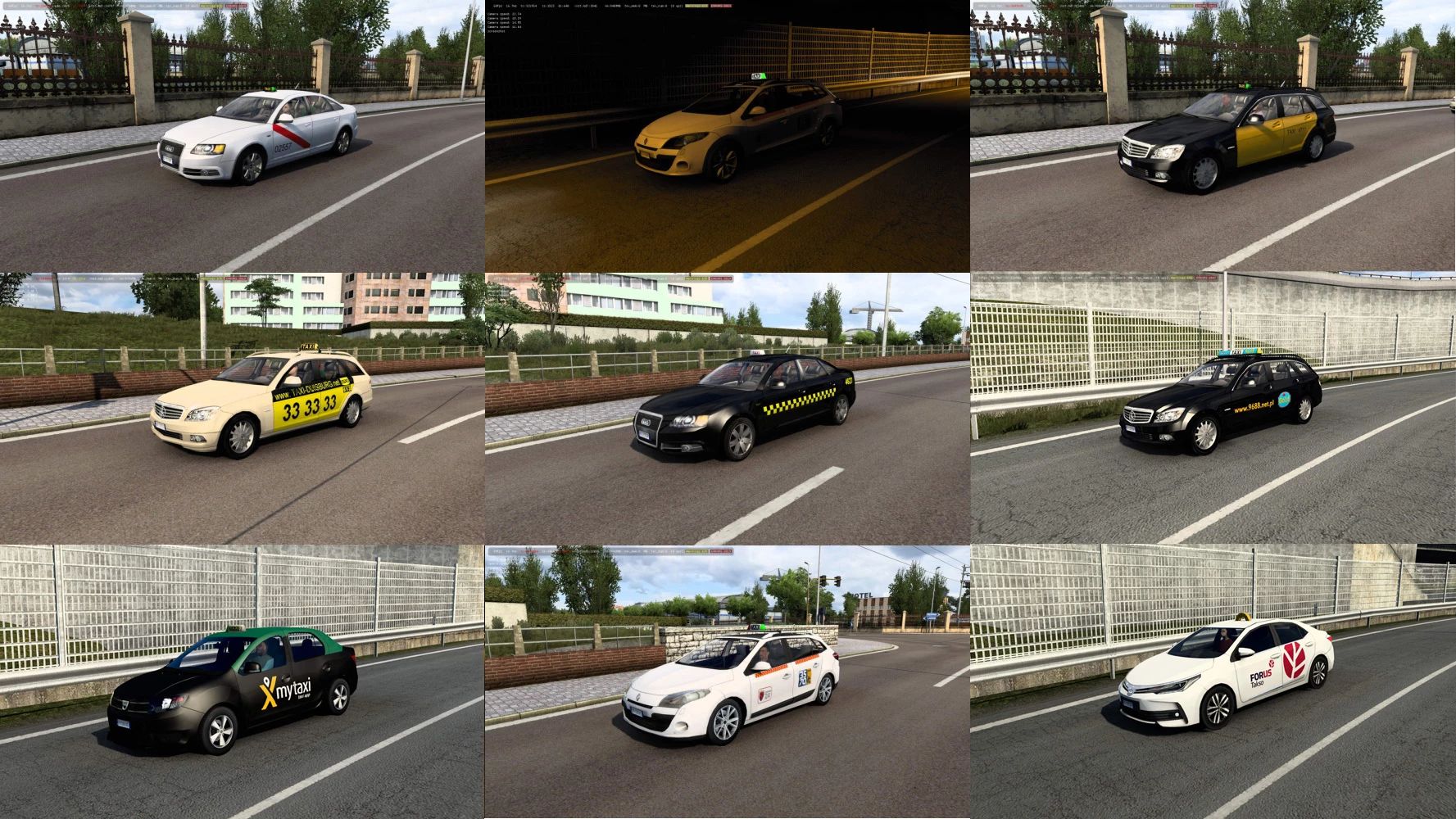 МОД Taxi Traffic Pack v3.5.13 ДЛЯ EURO TRUCK SIMULATOR 2