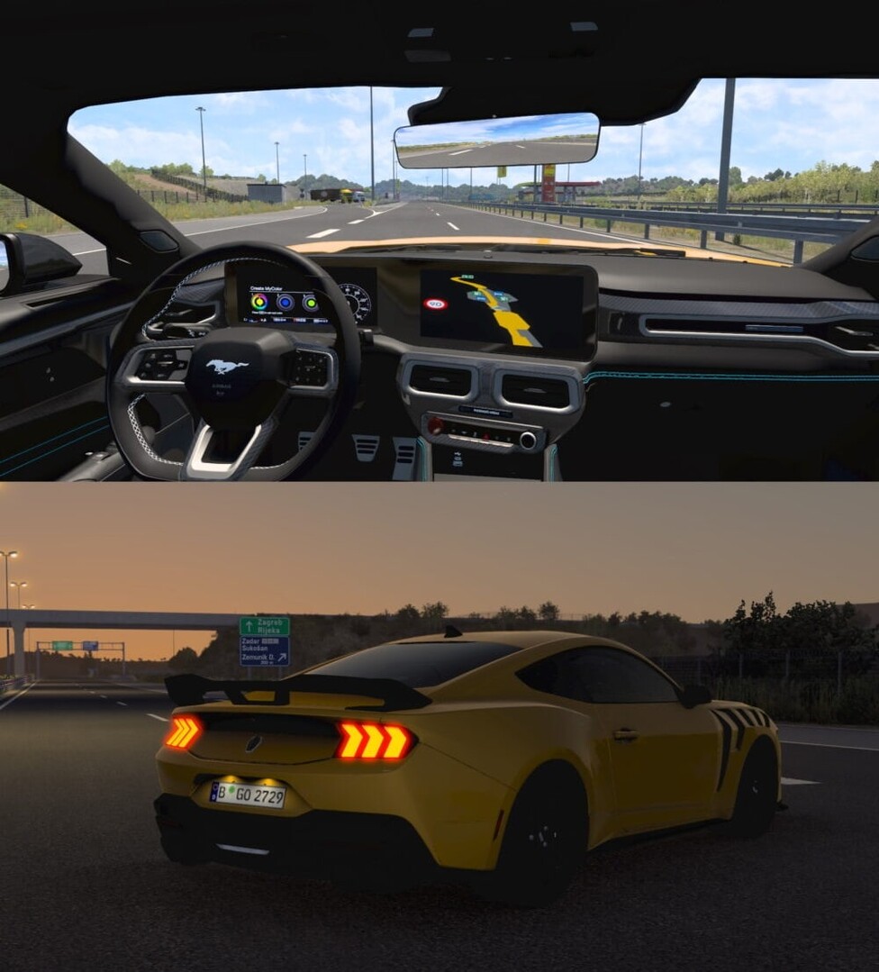 МОД Ford Mustang 2025 v1.3 ДЛЯ EURO TRUCK SIMULATOR 2 thumbnail 2