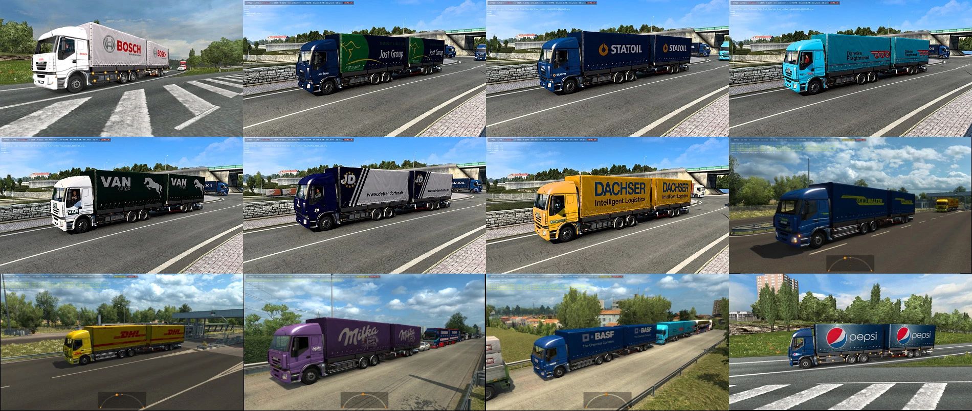 МОД Tandem Traffic Pack v2.3.13 ДЛЯ EURO TRUCK SIMULATOR 2