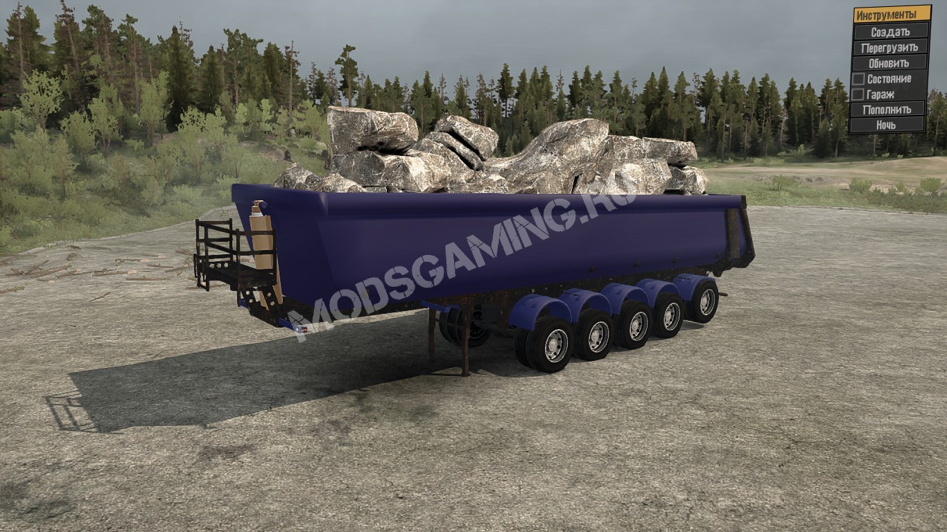 Мод Semi-trailer dump truck для Spintires: MudRunner - MudRunner Прицепы  <!--if(Spintires: MudRunner)-->- Spintires: MudRunner<!--endif--> - Моды -  MODSGAMING.RU - Моды для FS 19, SpinTires, BeamNG, ETS2