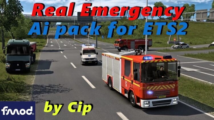 МОД Real Emergency Ai Pack 1.60 base edition ДЛЯ EURO TRUCK SIMULATOR 2