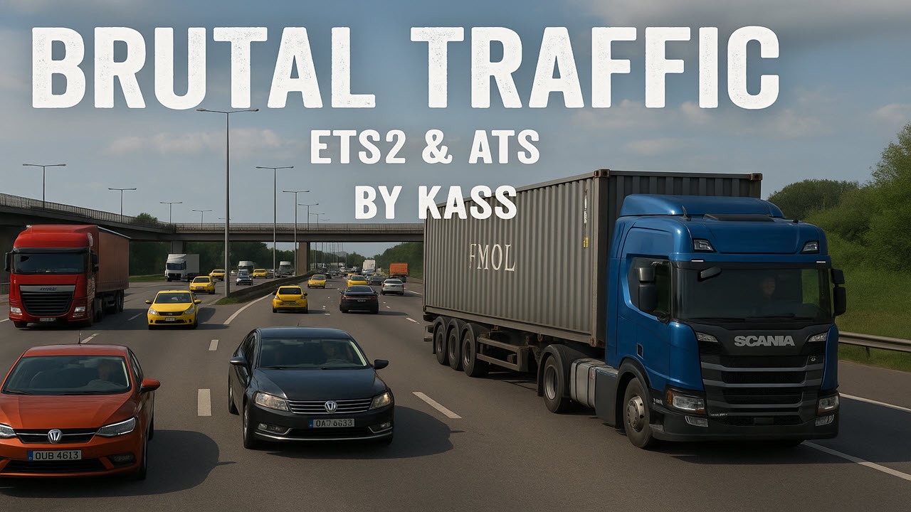 МОД Brutal Traffic v8.1 ДЛЯ EURO TRUCK SIMULATOR 2