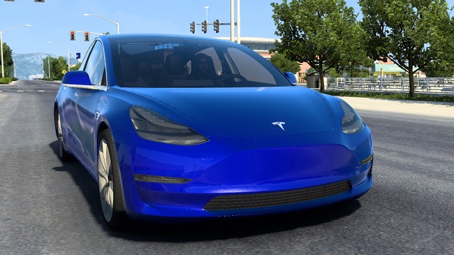 МОД Tesla Model 3 Performance 2021 v2.3 ДЛЯ EURO TRUCK SIMULATOR 2