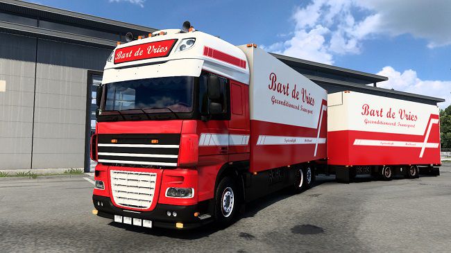 МОД DAF XF 105 + Trailer "Bart De Vries" v12.0 ДЛЯ EURO TRUCK SIMULATOR 2