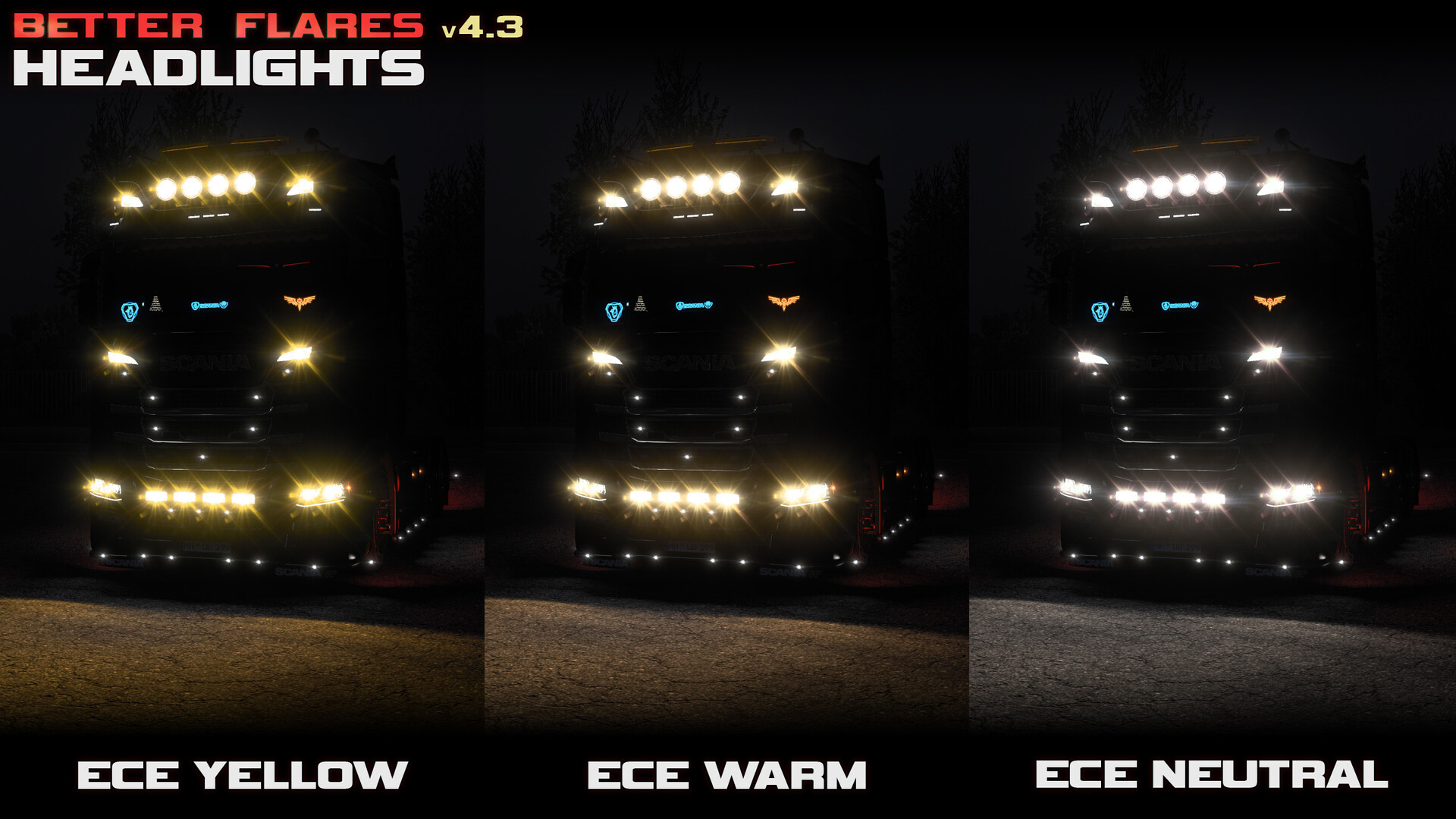 МОД Better Flares v4.7.2 ДЛЯ EURO TRUCK SIMULATOR 2