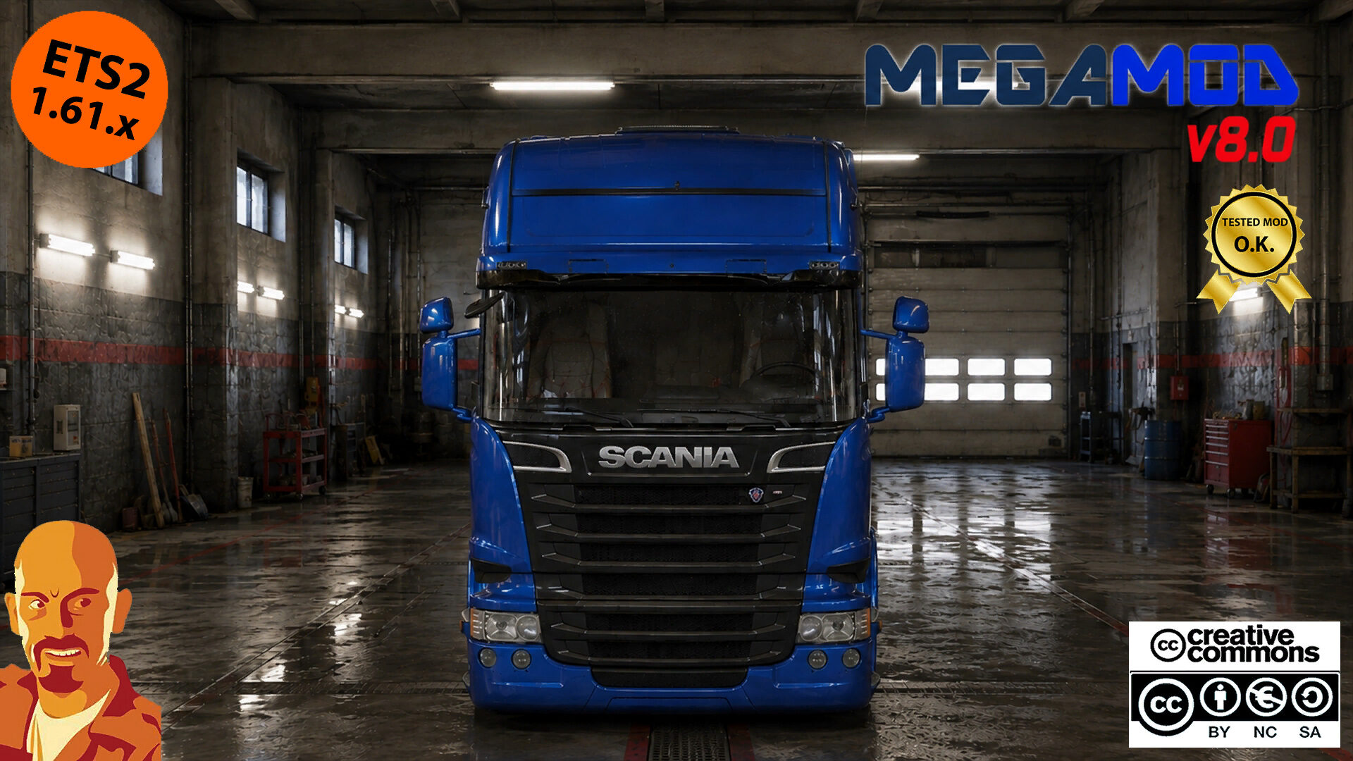 МОД Scania Megamod v8.0 ДЛЯ EURO TRUCK SIMULATOR 2