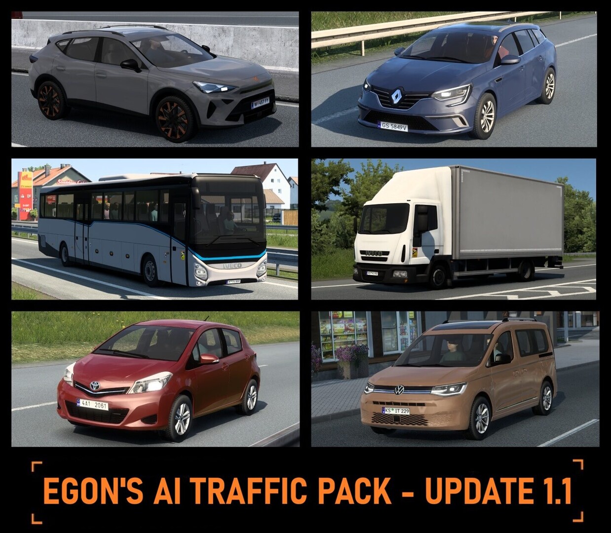 МОД Egon’s AI Traffic Pack v1.1 ДЛЯ EURO TRUCK SIMULATOR 2 thumbnail 2