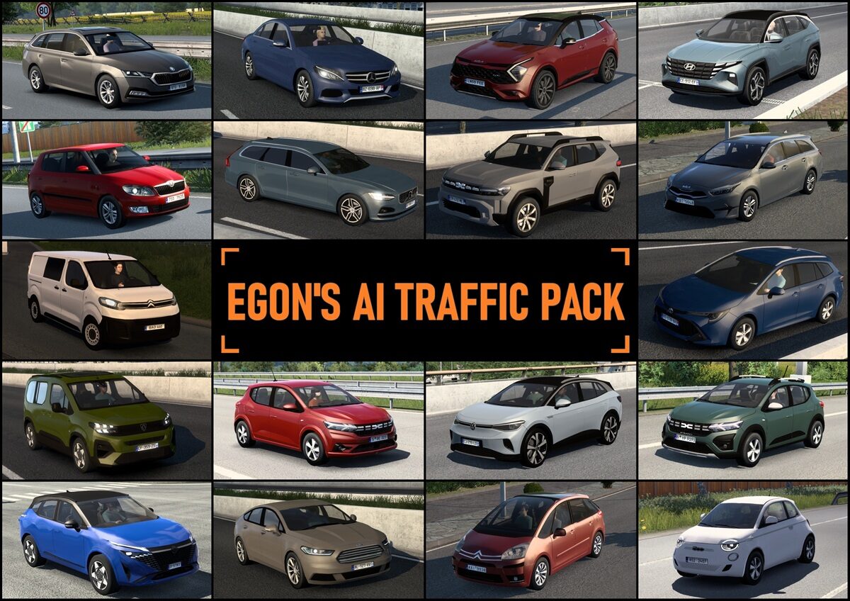 МОД Egon’s AI Traffic Pack v1.1 ДЛЯ EURO TRUCK SIMULATOR 2