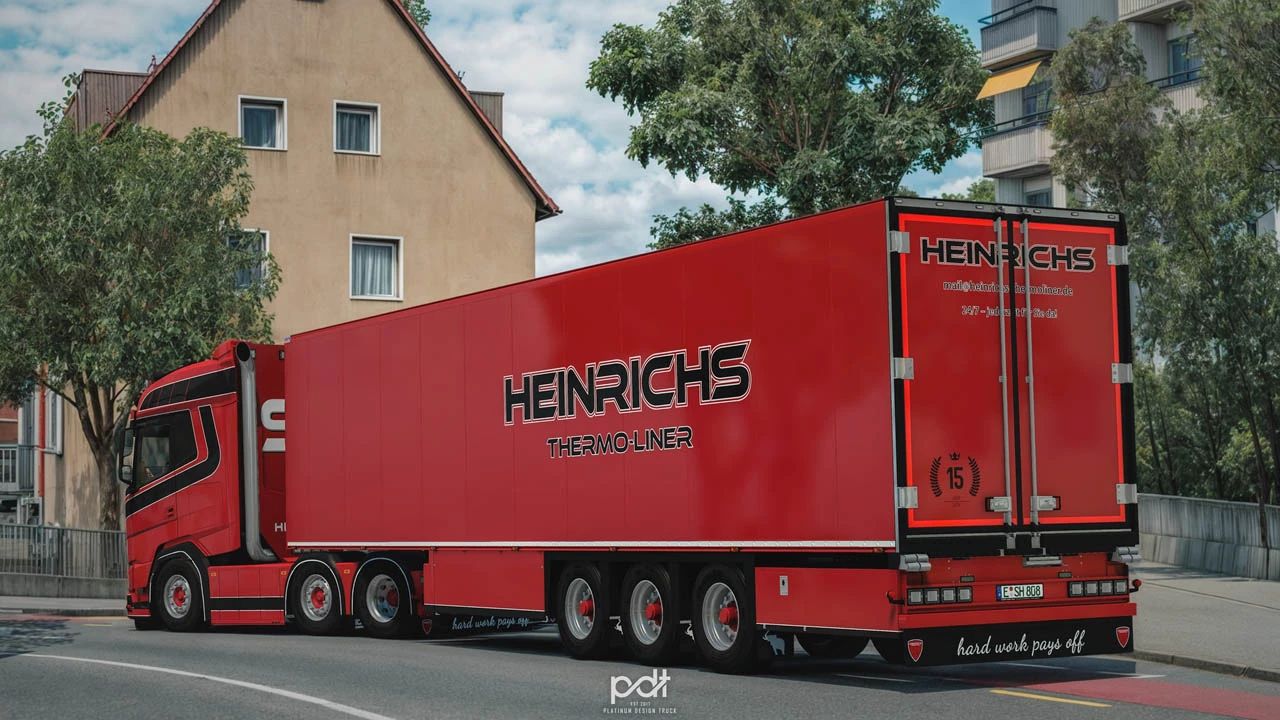 МОД DAF XG Heinrichs Thermoliner + Trailer v9.0 ДЛЯ EURO TRUCK SIMULATOR 2 thumbnail 2
