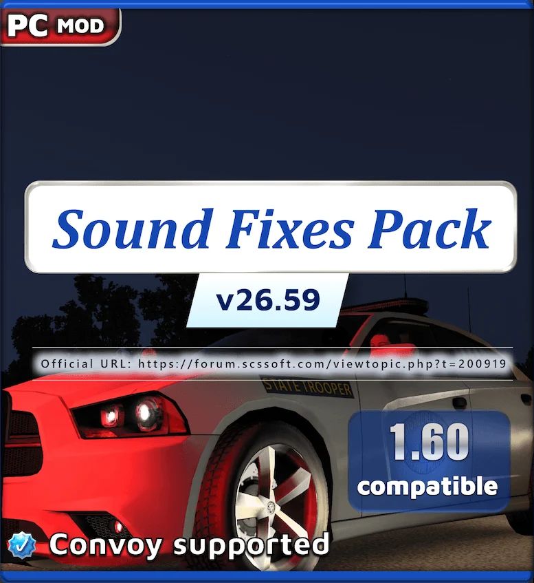 МОД Sound Fixes Pack v26.59 ДЛЯ EURO TRUCK SIMULATOR 2