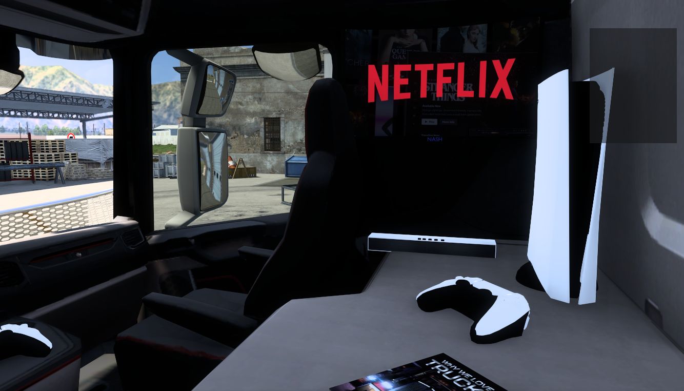 МОД PS 5 with Lit screens v1.0 ДЛЯ EURO TRUCK SIMULATOR 2 thumbnail 2