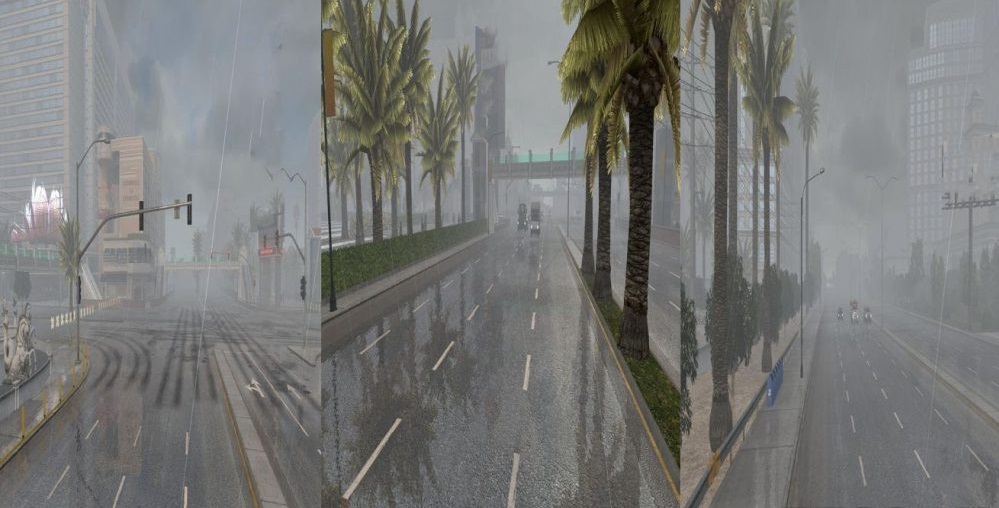 Мод грома и дождя ДЛЯ EURO TRUCK SIMULATOR 2 ETS 2