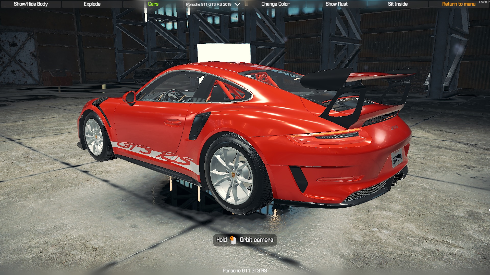 Мод автомобиль Porsche 911 GT3 RS для Car Mechanic