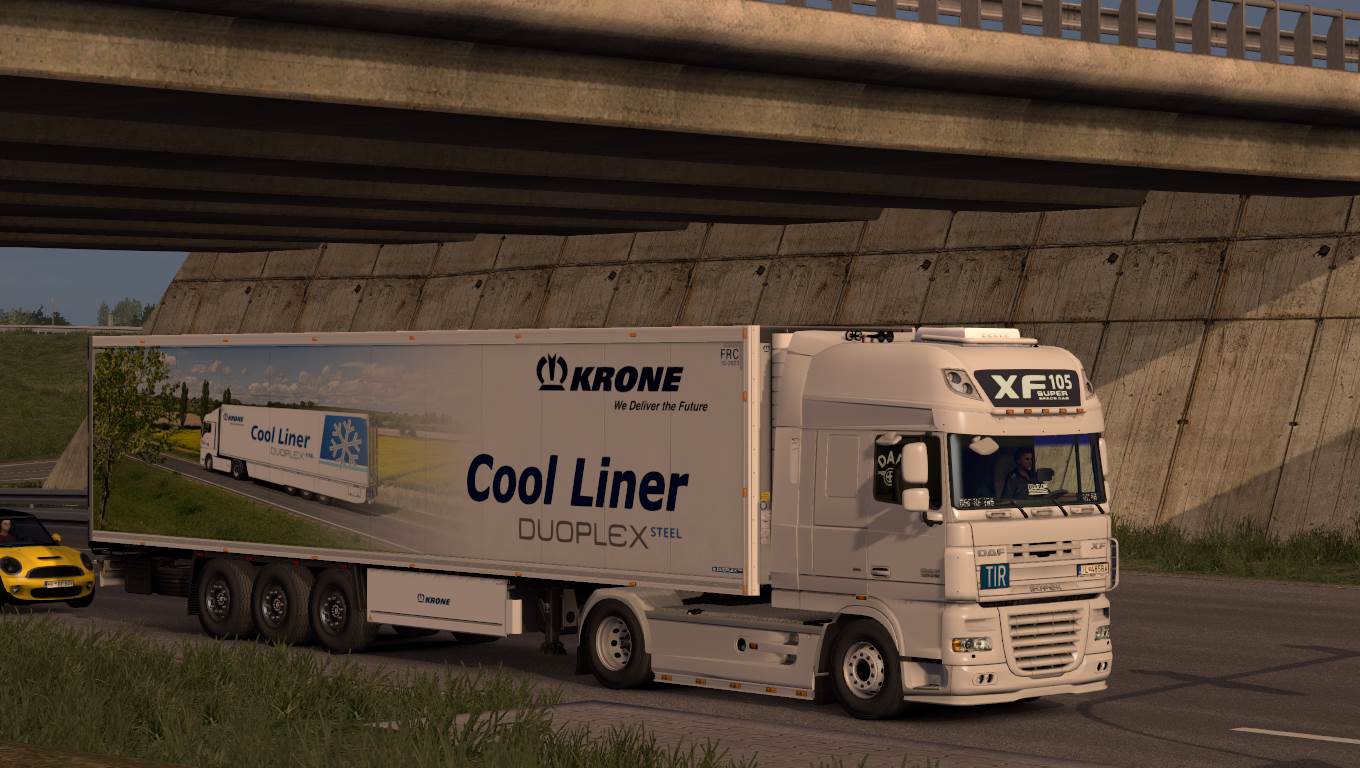 Моды даф 105 для етс 2 1.49. ETS 2 Krone. Евро трак 2 Кроне прицепы. DAF XF 105 ETS 2. Krone cool Liner ETS 2.