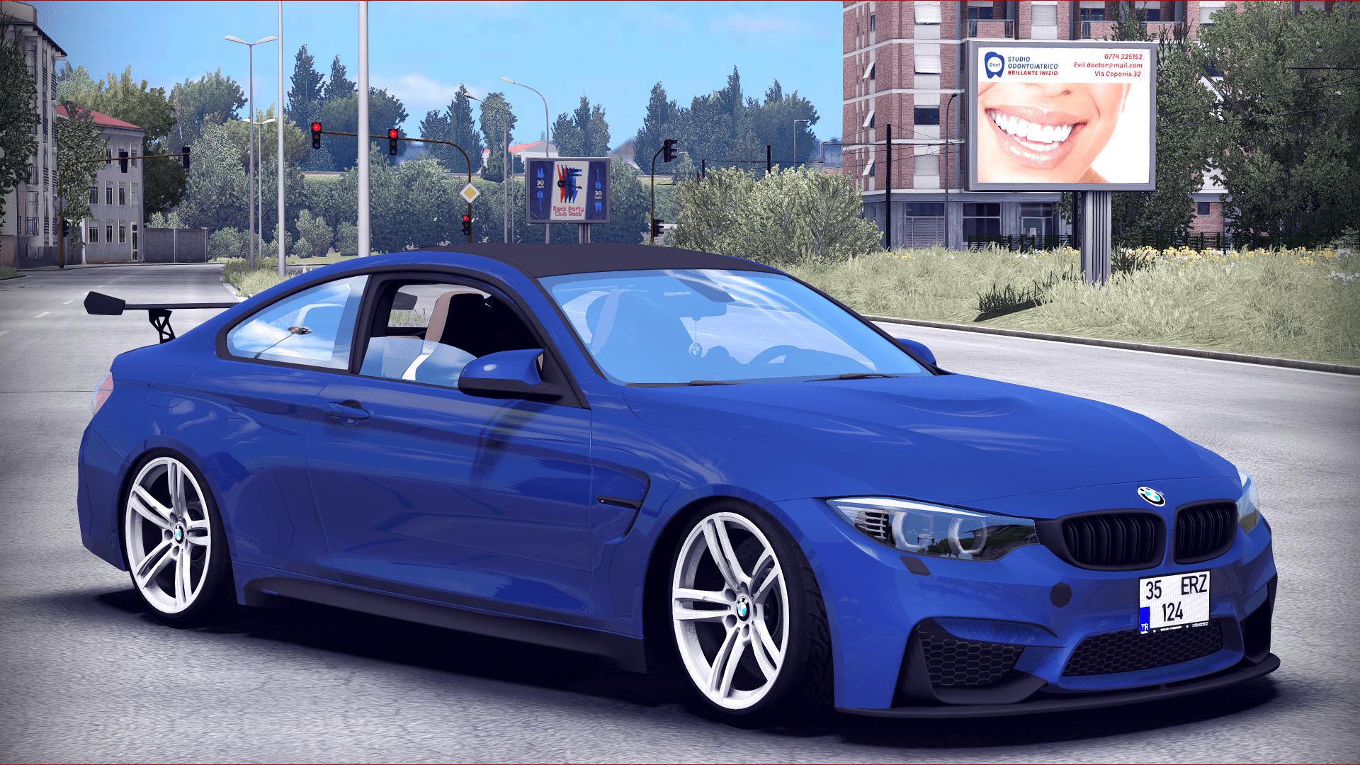 МОД BMW M4 1.37 ДЛЯ EURO TRUCK SIMULATOR 2 - ETS 2 Легковые автомобили  <!--if(Euro Truck Simulator 2)-->- Euro Truck Simulator 2<!--endif--> -  Моды - MODSGAMING.RU - Моды для FS 19, SpinTires, BeamNG, ETS2