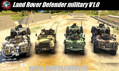 Spin Tires v1.5 скачать мод Land Rover Def​ender military V1.0​