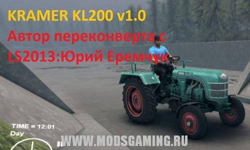 Spin Tires v1.5 скачать мод Трактор Kramer kl200